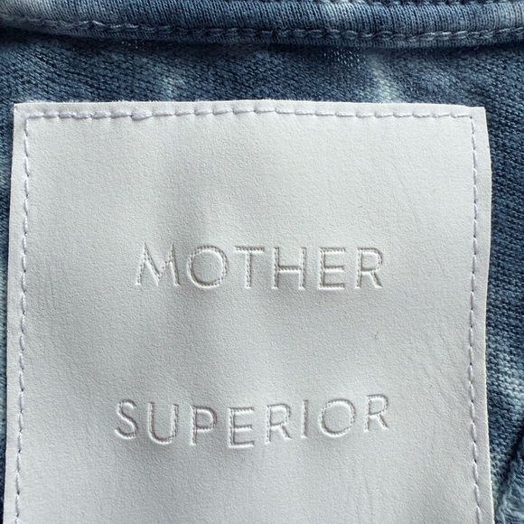 MOTHER Scoop Racerback Tank Size S Blue Tie Dye Stretch Beach Summer - Picture 7 of 13